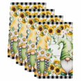 thumbnail image 2 of Sunflower Gnomes Kitchen Towels Set of 4, Spring Farmhouse Daisy Leaf Wooden Grain Absorbent Dish Towels for Kitchen, Microfiber Hand Towel, Quick Drying Tea Towel for Cleaning Decorative Dishcloths, 2 of 7