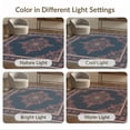 thumbnail image 7 of ODIKA Traditional Layout Guard Scroll Border Trellis Mauve Vintage Refined Structured Low Profile Flatwoven for Great Room, Indoor Open Concept, Large Living, 7 of 7