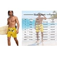 thumbnail image 4 of hlysgo Men's 9 Inch Beach Shorts with Pockets Funny Graphic Printed Swim Trunks Summer Swim Trunks Casual Board Shorts Swimwear Yellow M, 4 of 8