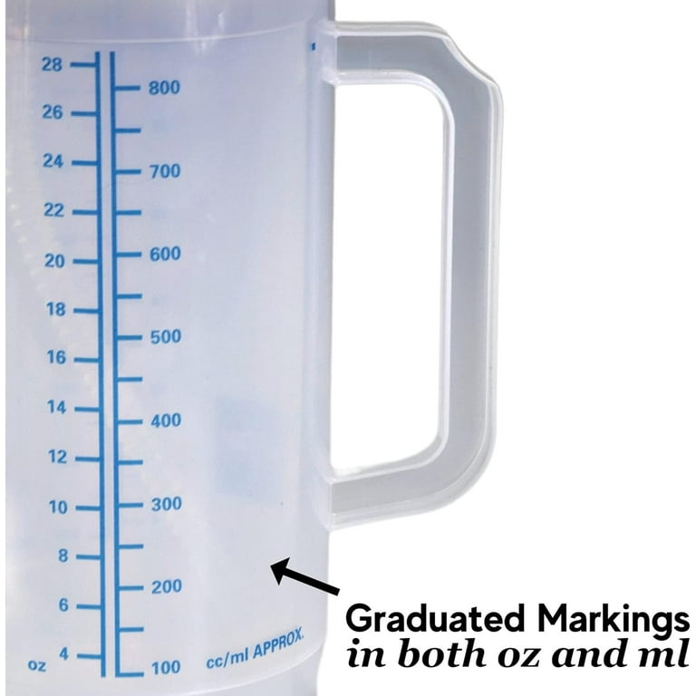 32 Oz Double Wall Insulated Hospital Mug - Cold Drink Mug - Large Carry Handle