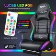 thumbnail image 3 of Silla De Escritorio Nasa Color Negro Pro Gamer Ergonómica Con Luces Led Blick, 3 of 11