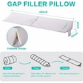 thumbnail image 4 of Queen Size Bed Wedge Pillow for Headboard Gap Filler Mattress Gap Filler (0-7") Sleep Backrest Pillow Between Mattress and Headboard White 60"x 10"x 6", 4 of 7