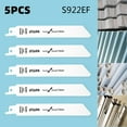 thumbnail image 1 of MYG 5pcs 150mm S922EF Reciprocating Saw Blades Cutter Tool For Metal Pipe Cutting, 1 of 10