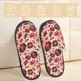thumbnail image 2 of Balery Skull rock record music heart Pantuflas de Casa de Felpa Silenciosas con Diseño Estampado, Zapatillas Cómodas Antideslizantes de Algodón para Interior-Medium, 2 of 8