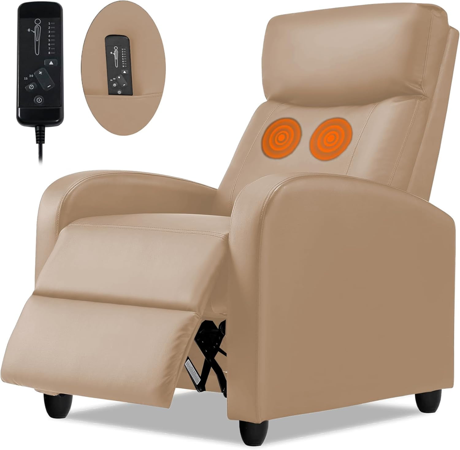 Sillón De Masaje Reclinable Bluelander Eléctrico Acolchonado con