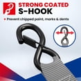 thumbnail image 3 of MOCA Heavy Duty Ratchet Tie Down Straps - 5200 Lbs Breaking Strength 1.6" x 8', with 4 Heavy Duty Ratchet Padded Handles & Coated Chromoly S Hooks & 4 Soft Loop Tie-Downs - Gray, 3 of 9