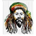 thumbnail image 3 of Ambesonne Rasta Shower Curtain, Rasta Man Sketch Portrait, 69"Wx75"L, Multicolor, 3 of 3