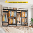 thumbnail image 7 of 79" H Garment Clothes Rack with Wheels, Portable Clothing Storage Rack, 7 of 7