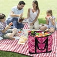 thumbnail image 4 of Large Hand-held Ice Pack Picnic Bag Insulation and Refrigeration Suitable for Shopping Picnics and Camping Beautiful Pink Pattern, 4 of 8