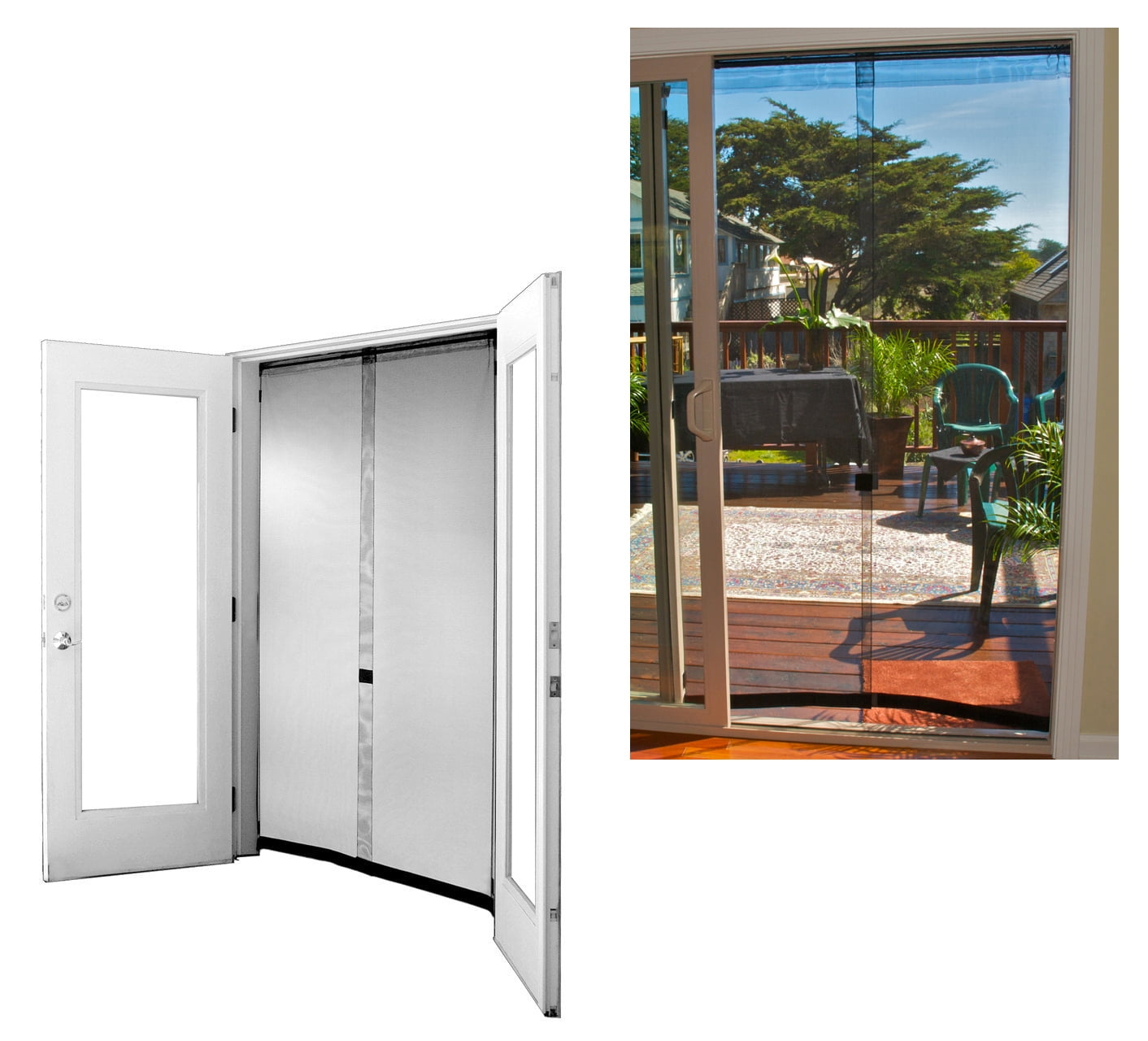 Black Double Door Covers The Entire Door Frame Sliding Patio Door