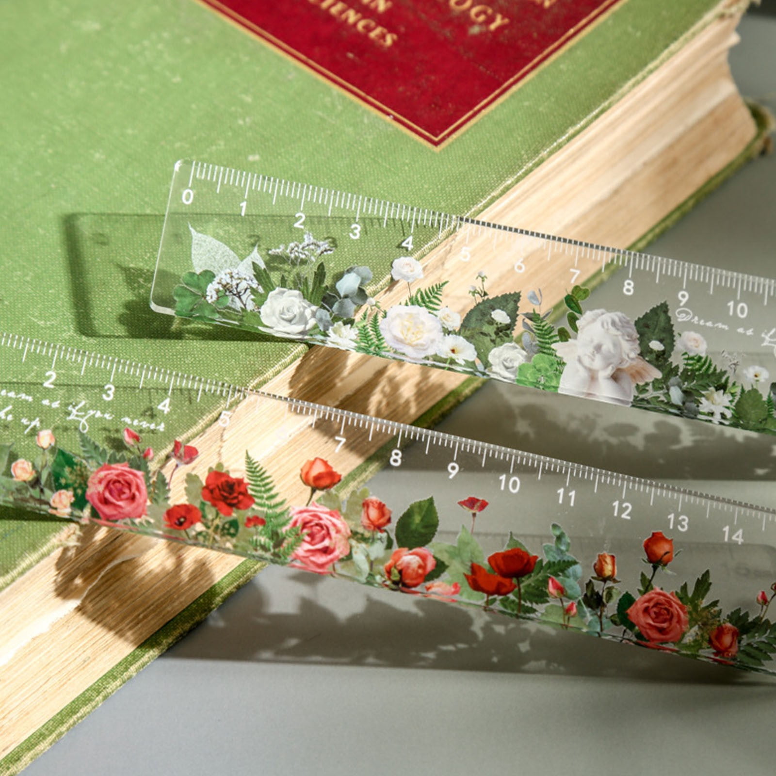Ruler Cute, 6 Inch Ruler, Cute Ruler, Mini Ruler, Small Ruler, Plastic Flower Scale Measuring Ruler 6 inch Straight Ruler for Drawing Painting Measuring Scale Accurate Scale