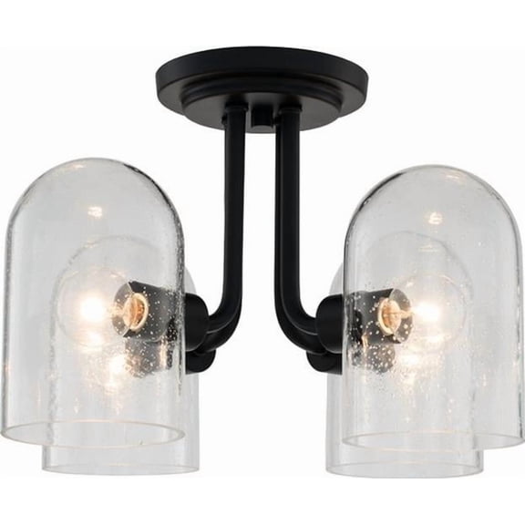 Cupola Farmhouse Matte Black Dome Light Fixture