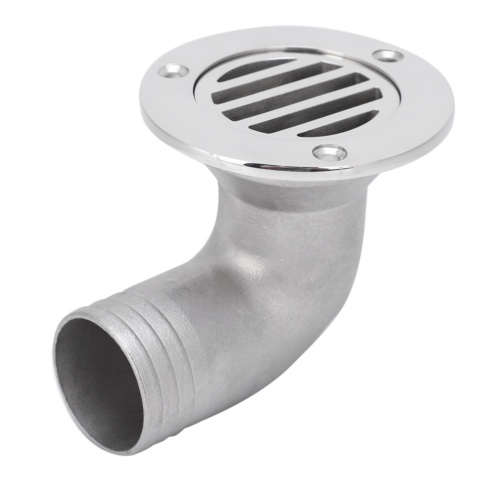 M Buder 316 Stainless Steel Boat Bend Floor Drain Marine Deck Water Draining Device Hardware Accessory for Yacht Ship Fiberglass and Inflatable Boats 1.38 inch Inner Diameter