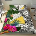 thumbnail image 2 of Tokelau Custom Personalised Bedding Set White - Turle Plumeria Banana Leaf, 2 of 6