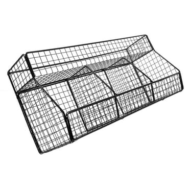 Clispeed Black Stainless Steel Kitchen Wall Basket Organizer for Space Saving and Efficient Storage