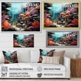 thumbnail image 4 of Designart "Life in Paradise Coral Reef II" Coastal Framed Wall Art - Coastal Blue Coastal Tropical Hallway Framed Wall Art Decor, 4 of 6
