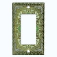 thumbnail image 5 of Metal Light Switch Plate Cover Elegant Green Mandala Flower Tile Pattern TIL069, 5 of 13