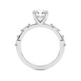 thumbnail image 3 of IGI Certified 3 Carat Round Shape Lab Grown Diamond Engagement Ring | 14K White Gold | Sheryl Marquise Side Stone Diamond Ring | FG-VS1-VS2 Quality Friendly Diamonds, 3 of 7