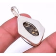 thumbnail image 2 of Turritella Fossil Agate Handmade Gemstone 925 Silver Plated Pendant 1.56" A374, Valentine's Day Gift, Birthday Gift, Beautiful Jewelry For Woman, 2 of 2