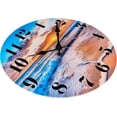 thumbnail image 6 of Wall Clock Battery Operated Beach Coastal Theme Indoor Outdoor Waterproof Decor for Bathroom Bedroom Patio Pool Home (8 Inch,Blue), 6 of 6