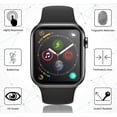 thumbnail image 5 of 40mm Tempered Glass, Nakedcellphone [FULL SIZE] 9H Hard Clear Screen Protector Guard [Scratch/Crack Saver] with Black Trim Border for Apple Watch iWatch [SERIES 4, 40mm], 5 of 7