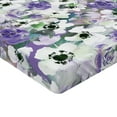 thumbnail image 4 of Ambesonne Floral Fitted Sheet, Watercolor Blooming Petals, King Size, Blue Violet and Laurel Green, 4 of 5