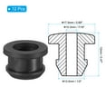 thumbnail image 2 of Ojetes de goma de 1/2 pulgada Uxcell, 12 piezas de ojetes de sombrero para tapones de agujeros de cableado, negro, 2 of 5