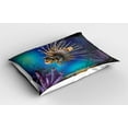 thumbnail image 2 of Ambesonne Ocean Pillow Sham 2 Pack, Bubble Fish and Plants, 26"x20", Blue Brown Purple, 2 of 3