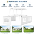 thumbnail image 5 of 10x20 Heavy Duty Pop Up Canopy Tent with 6 Removable Sidewalls, Easy Up Commercial Canopy Tents for Parties, Large Outdoor Canopies with 3 Adjustable Heights, Stakes X18, Ropes X6, 5 of 9