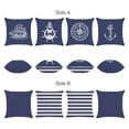 thumbnail image 2 of Fundas de almohada Bonhause Nautical Blue de 40 cm x 40 cm, juego de 4, 2 of 6
