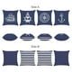 thumbnail image 2 of Fundas de almohada Bonhause Nautical Blue de 40 cm x 40 cm, juego de 4, 2 of 6