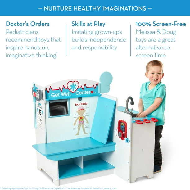 Melissa & Doug Wooden Doctor Activity Center for Preschool