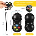 thumbnail image 2 of 2 Piezas Fidget Pad Sensory Fidgets Controller Pad Handheld Fidget Game Pad Juguete Educativo Sensorial para TDAH ADD OCD Autismo Ansiedad Alivio del Estrés Rojo Verde, 2 of 5
