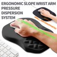 thumbnail image 2 of Ergonomic Slope Mouse Pad Wrist Support, Wrist Rest Mousepad for Carpal Tunnel Pain Relief with Massage Bulge and Slow Rebound Memory Foam (12x8 inch, Black), 2 of 3