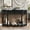 Black, variant on Royard Oaktree 52" Retro Curved Console Table Wood Entryway Table with 4 Drawers and 1 Storage Shelf,Sofa Table for Living Room,Foyer,Kitchen,Entryway,Hallway,Antique Blue