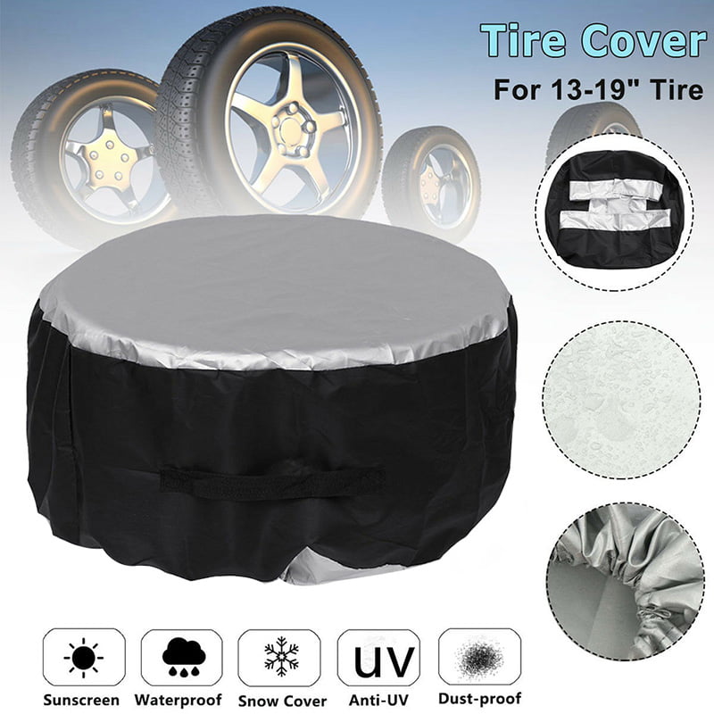Tyre Spare Cover 1/2/4pcs Storage Bags Lightweight Tire Case UV-Proof Car Tire Protection Cover Vehicle Dust-Proof Wheel Protective Waterproof Elastic 1pcs 