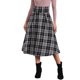 thumbnail image 1 of Falda A-Line de Cintura Alta Elástica para Mujeres INSPIRE CHIC, Falda Midi de Cuadros Vintage XL Negra, 1 of 6