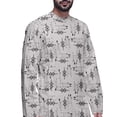 thumbnail image 3 of Atasi Designer Printed Summer Wear Long Kurta With White Pajama Set For Men, 3 of 3