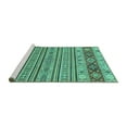 thumbnail image 2 of Ahgly Company Machine Washable Indoor Rectangle Abstract Turquoise Blue Modern Area Rugs, 6' x 9', 2 of 4