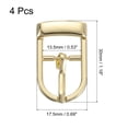thumbnail image 2 of Uxcell 4Pack 0.53" Single Prong Belt Buckle Gold Center Bar Buckles for Belt, Gold, 2 of 6