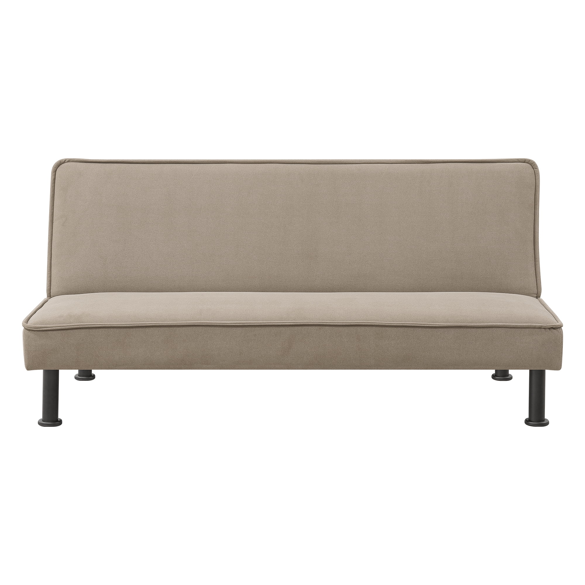 Resenkos Modern Fabric Sofa Couch Upholstered Futon Sofa Bed Loveseat, Tapered Metal Legs in Black Color, Khaki Resenkos Modern Fabric Sofa Couch Upholstered Futon Sofa Bed Loveseat, Tapered Metal Legs in Black Color, Khaki