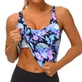 thumbnail image 3 of Uemuo flower Skull star Pattern Women's Sports Bra - High Impact Support, Breathable, and Comfortable Athletic Bra for Running, Yoga, and Workouts, 3 of 9