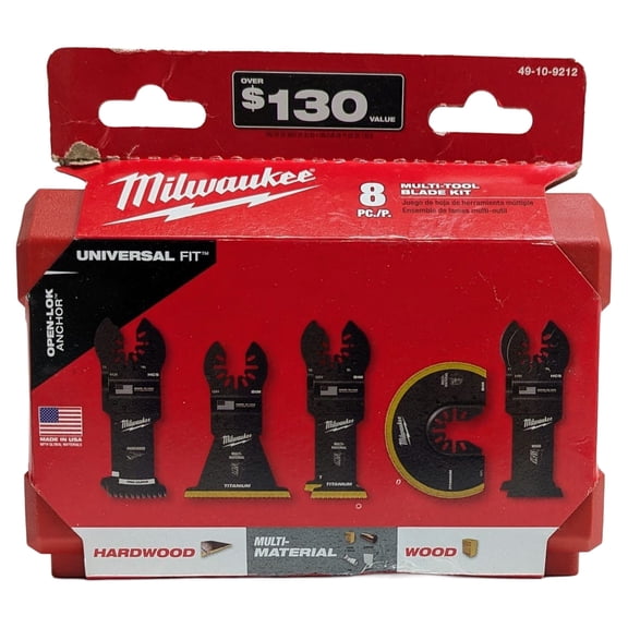 Milwaukee 49-10-9212 Oscillating Multi-Tool Blade Kit 8-Piece