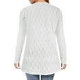 thumbnail image 7 of Women's Lightweight Button Down Cardigan Sweaters Ndbuld Fashion Women's Solid Color Blouses Double Pocket Outwear Knitted Cardigan White 2XL, 7 of 7
