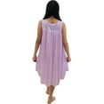 thumbnail image 4 of Venice Womens' Silky Looking Embroidered Nightgown 06 X-Large Lavender, 4 of 5