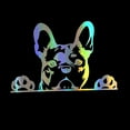 thumbnail image 3 of Car Sticker Paws Up French Bulldog Frenchie Bully Dog Decoration Vinyl Car Decal Reflective Laser 3d Car Stickers Car Styling, 3 of 5