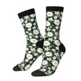 thumbnail image 1 of Balery White Daisies and Bee Calcetas Largas con Estampado para Hombre y Mujer – Suaves y Transpirables, Talla Única (US 5-11), 1 of 6