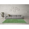 thumbnail image 3 of Ahgly Company Machine Washable Indoor Round Abstract Turquoise Blue Modern Area Rugs, 8' Round, 3 of 4