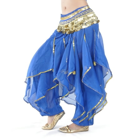 BellyLady Belly Dance Harem Pants Tribal Baggy Arabic Halloween Pants-NavyBlue