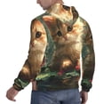 thumbnail image 6 of Xecao Cute Kitten Water Lilies Pattern Men's Adult Pullover Hoodie,Hooded Sweatshirt-Medium, 6 of 7